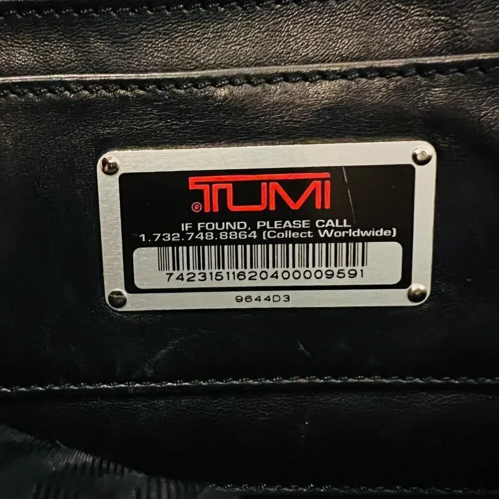 Tumi Vintage Alpha Napa Leather Laptop Backpack Carry Bag 9640D3